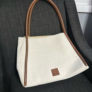 Ivory linen ABLE tote - great to throw in laptop and go